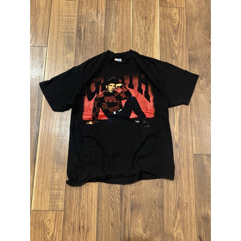 Garth Brooks Shirt Adult XL Black Vintage 1993 90s Country Music Tour Merch